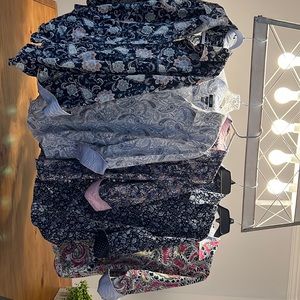 5 Chaps no iron 3/4 sleeve with coordinating sleeve and neck material